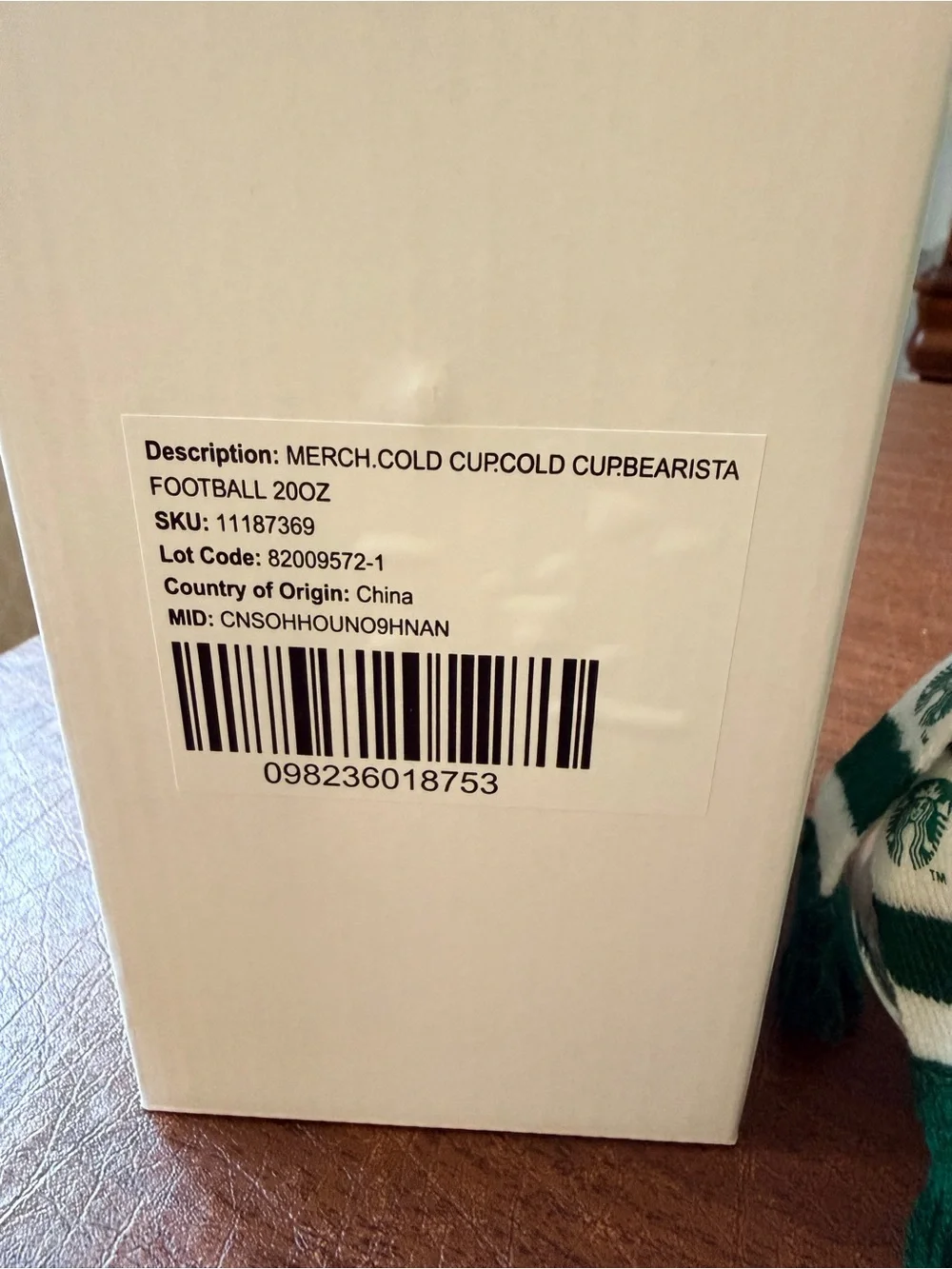 Starbucks Reserve Member Exclusive Bearista Soccer World Cup FIFA with scarf